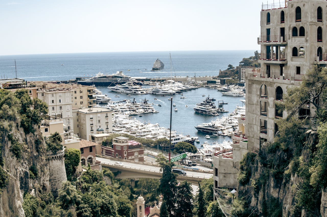 Scenic View of Luxury Yachts Monaco