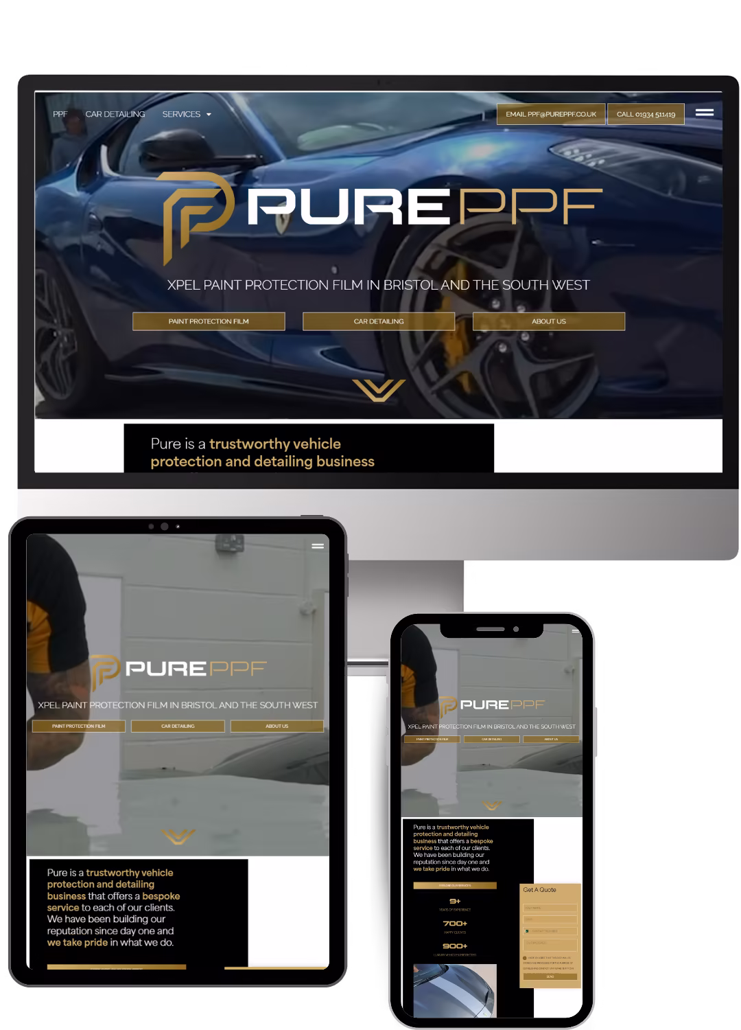 Car Detailing Website - Multi Device Mockup