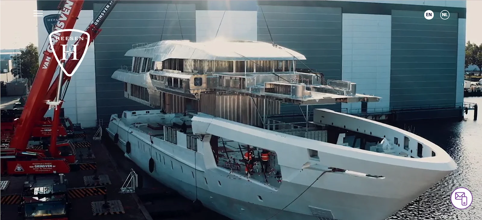 Heesen Yachts Website Example