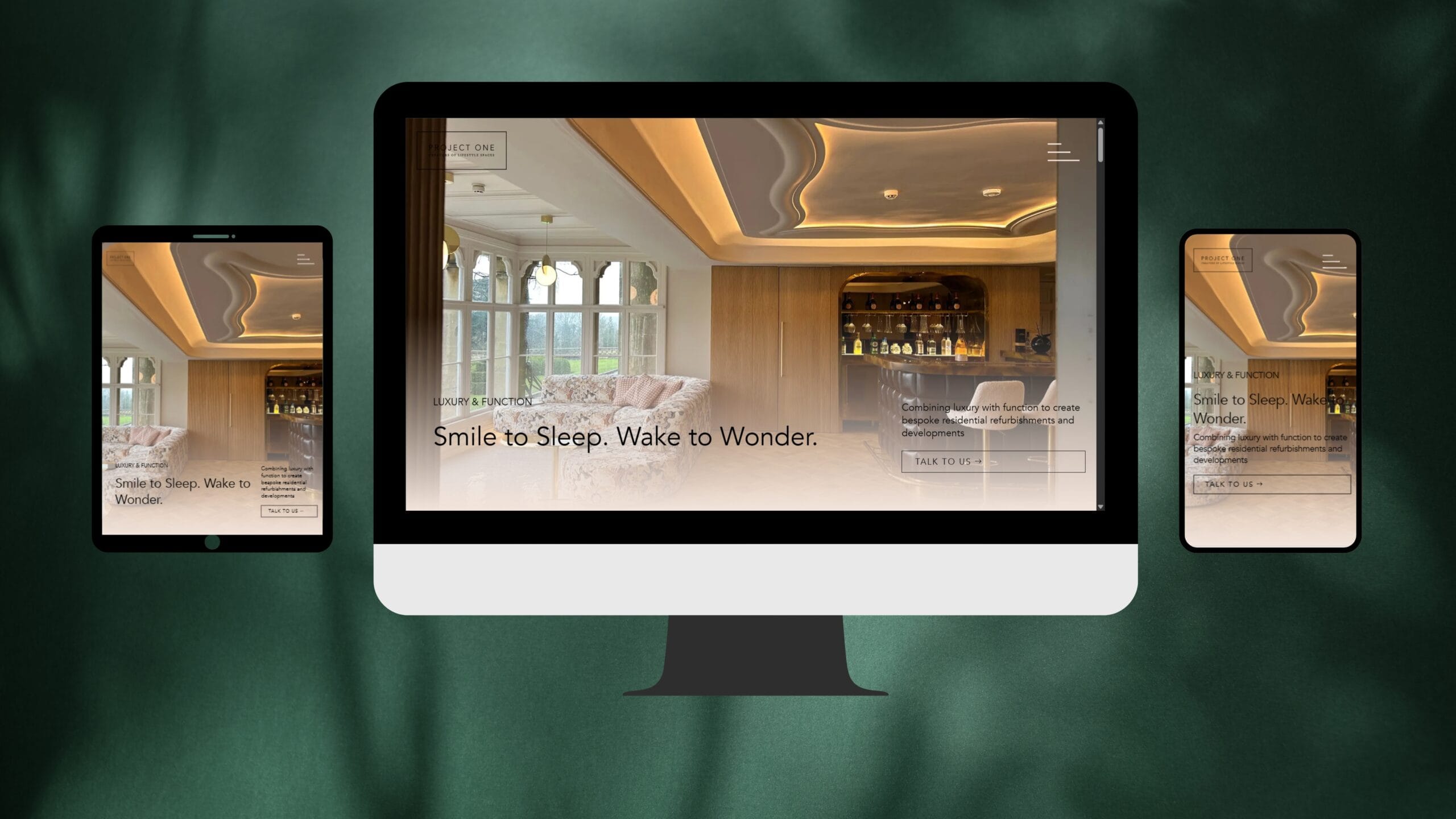 High-end responsive web design for ProjectOne